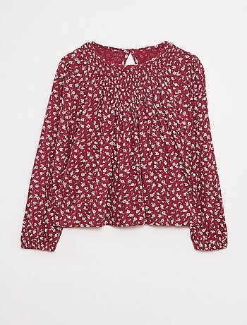 Blusa estampada de punto de crepé