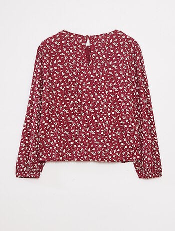 Blusa estampada de punto de crepé