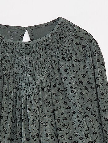 Blusa estampada de punto de crepé