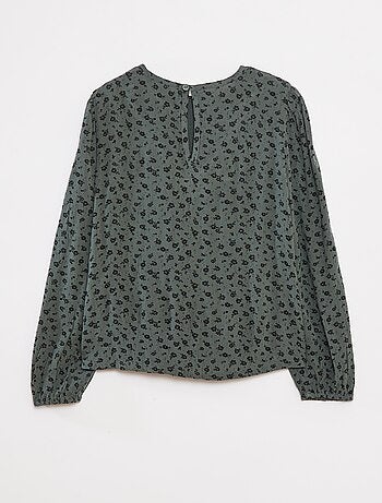 Blusa estampada de punto de crepé