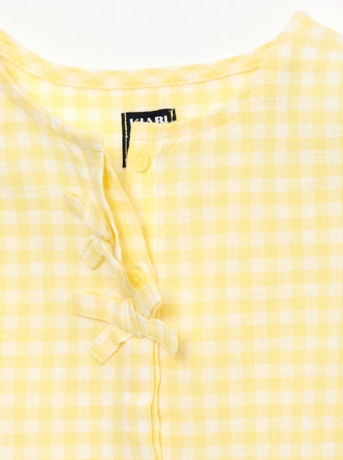 Blusa estampada de vichy - Kiabi
