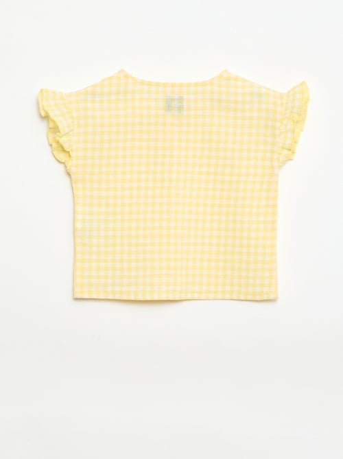 Blusa estampada de vichy - Kiabi