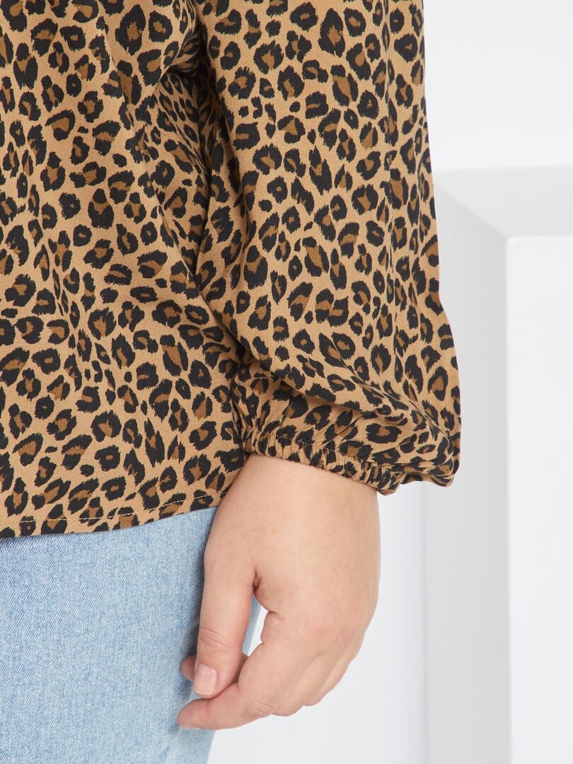 Blusa estampada 'leopardo' - MARRON Kiabi - 15.00€