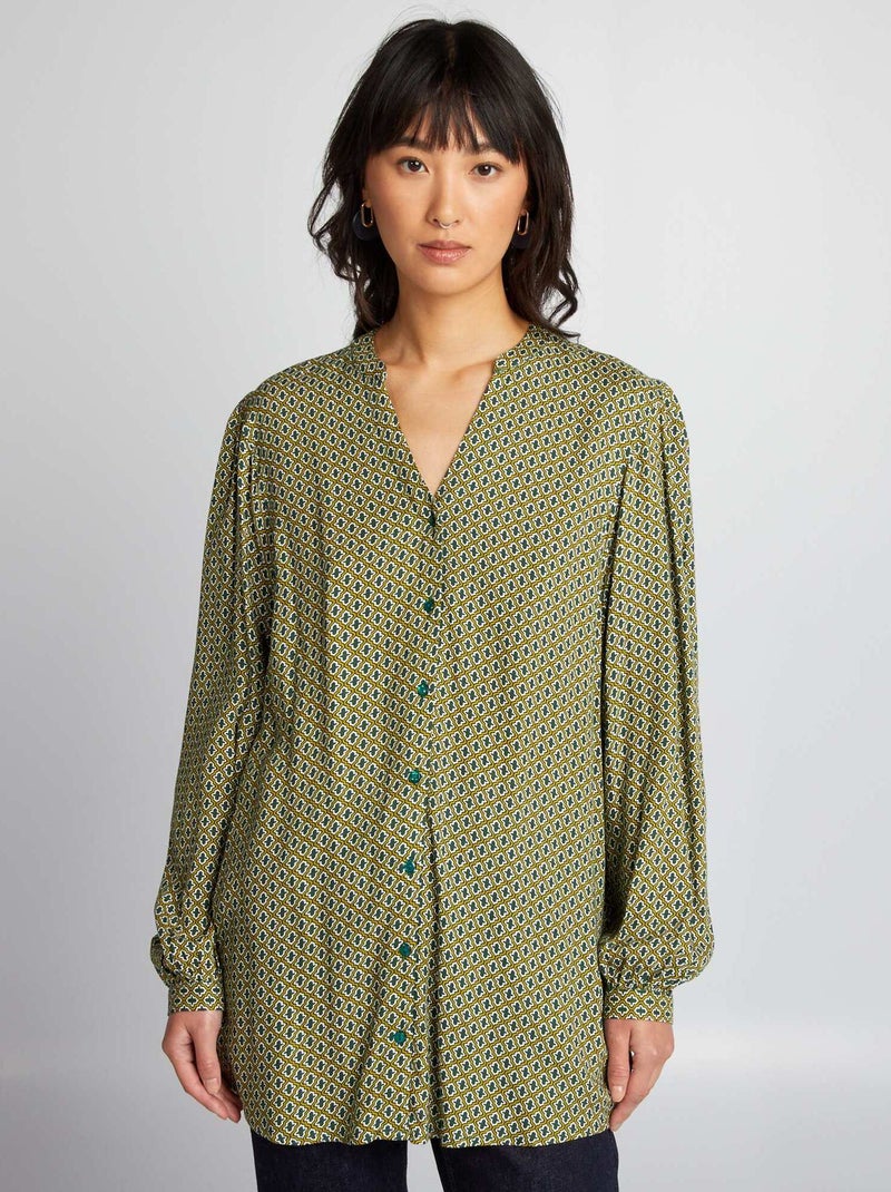 Blusa estampada MARRON - Kiabi