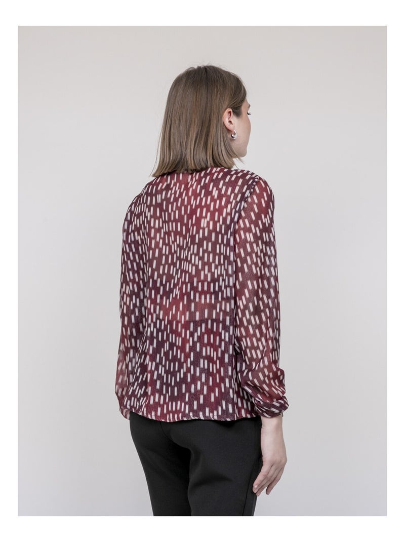 Blusa estampada ODIVINE Burdeos - Kiabi