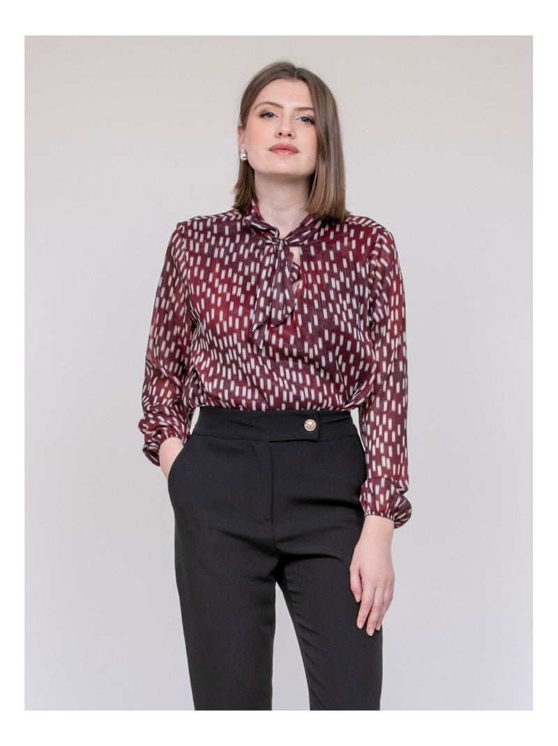 Blusa estampada ODIVINE Burdeos - Kiabi