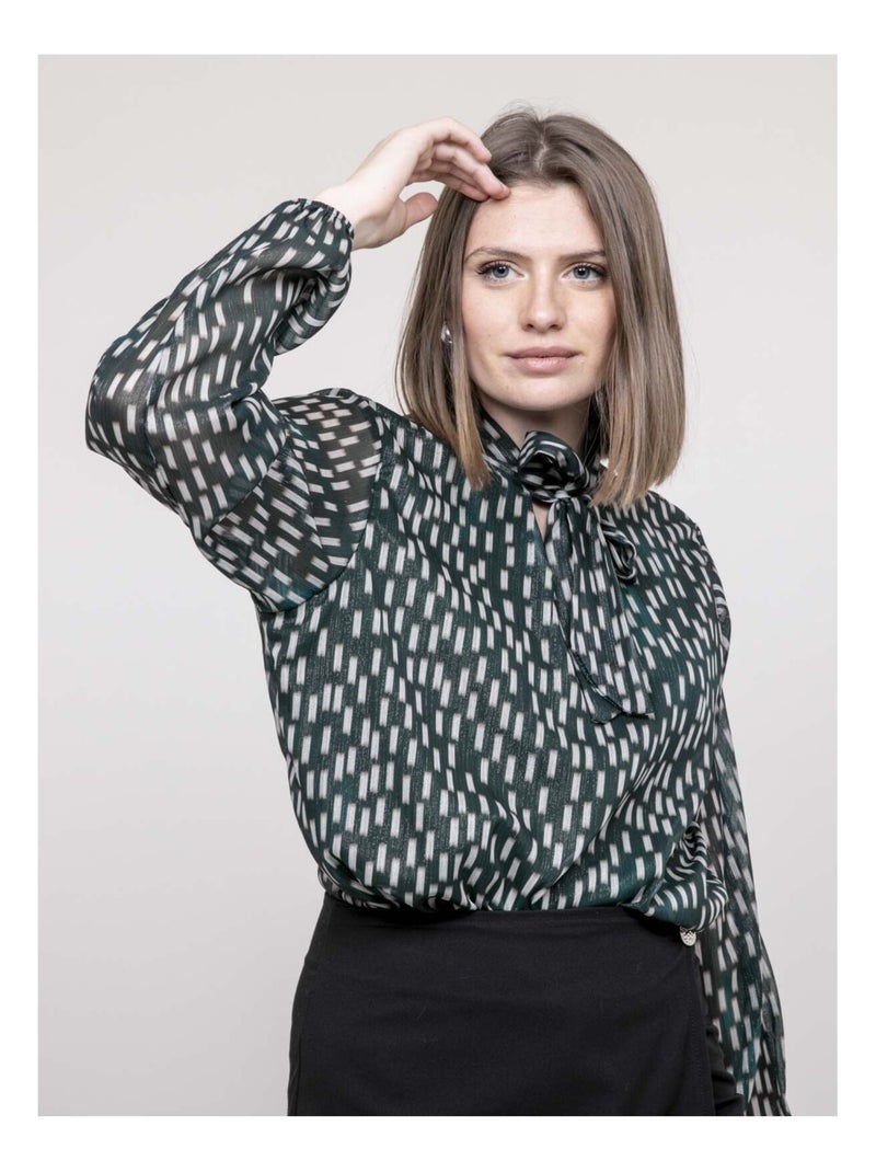 Blusa estampada ODIVINE Verde - Kiabi