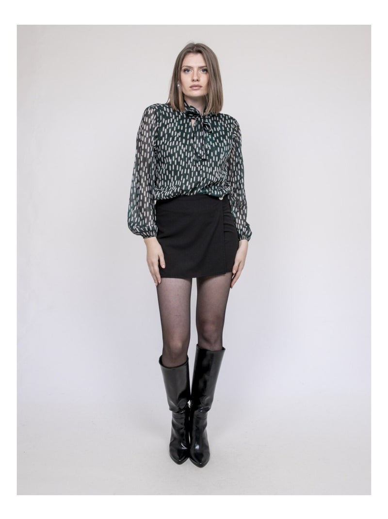 Blusa estampada ODIVINE Verde - Kiabi