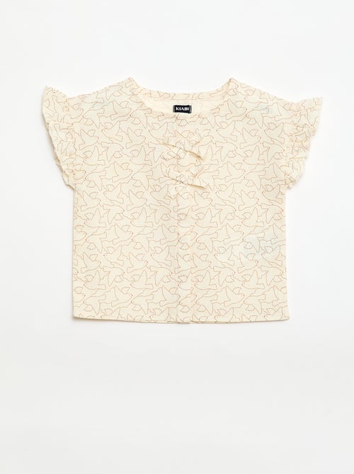 Blusa estampada 'pájaros' - Kiabi