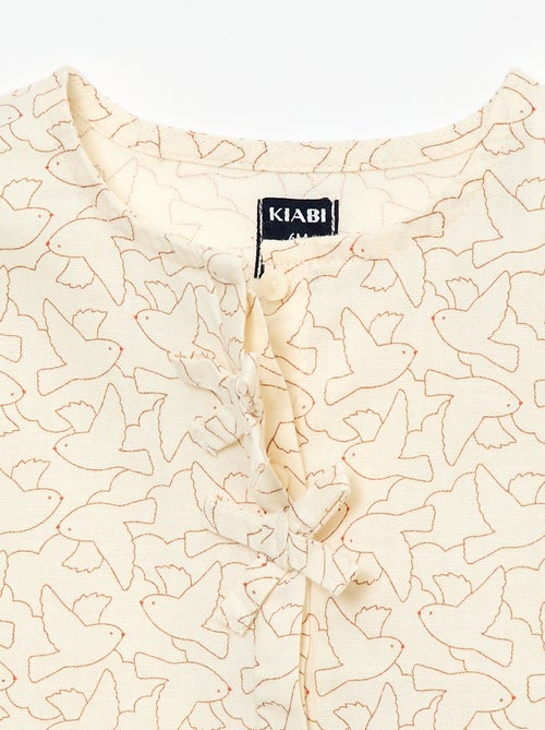 Blusa estampada 'pájaros' - Kiabi