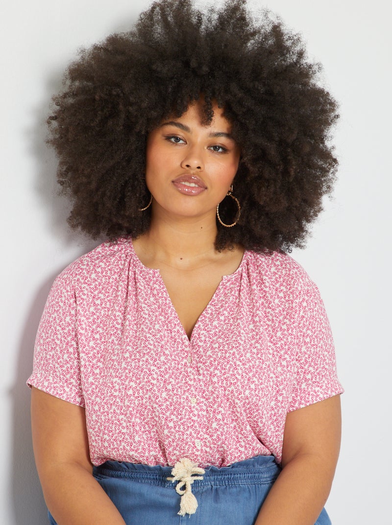 Blusa estampada ROSA - Kiabi