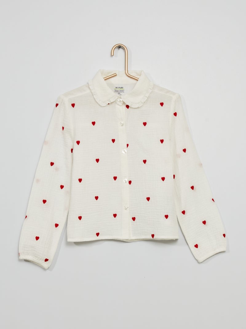 Blusa estampada 'San Valentín' BLANCO - Kiabi