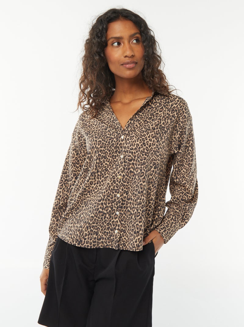 Blusa fluida Beige - Kiabi