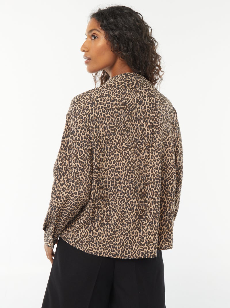 Blusa fluida Beige - Kiabi