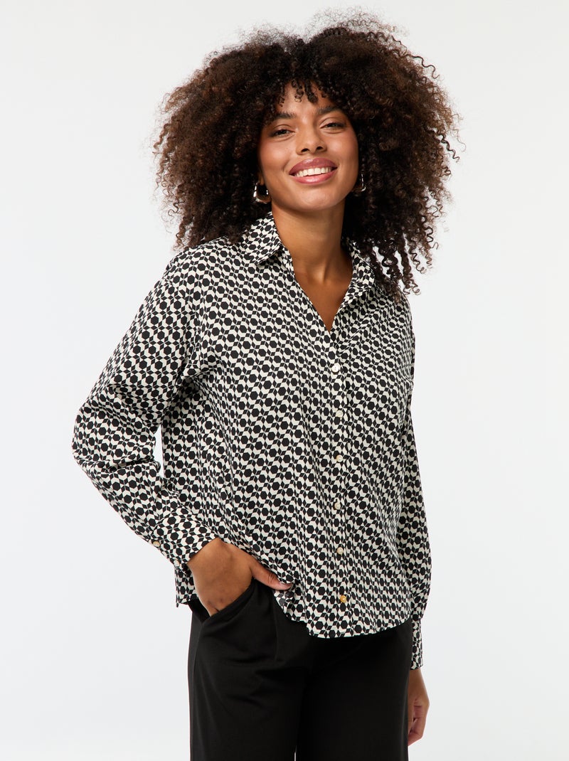 Blusa fluida Beige - Kiabi