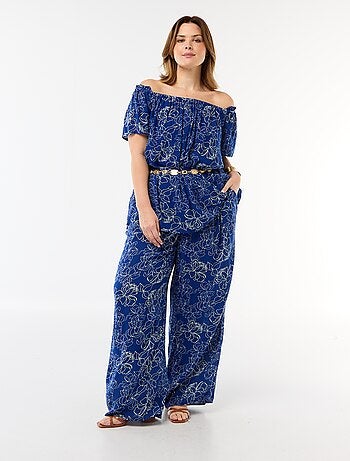 Blusa fluida crepé de manga corta