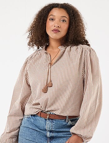 Blusa fluida de rayas finas