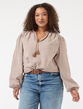 Blusa fluida de rayas finas