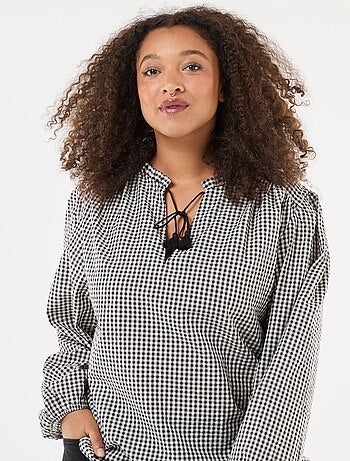 Blusa fluida de rayas finas