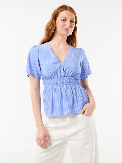 Blusa fluida de corte acampanado - Kiabi