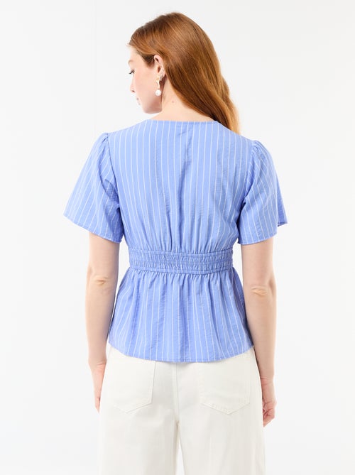 Blusa fluida de corte acampanado - Kiabi