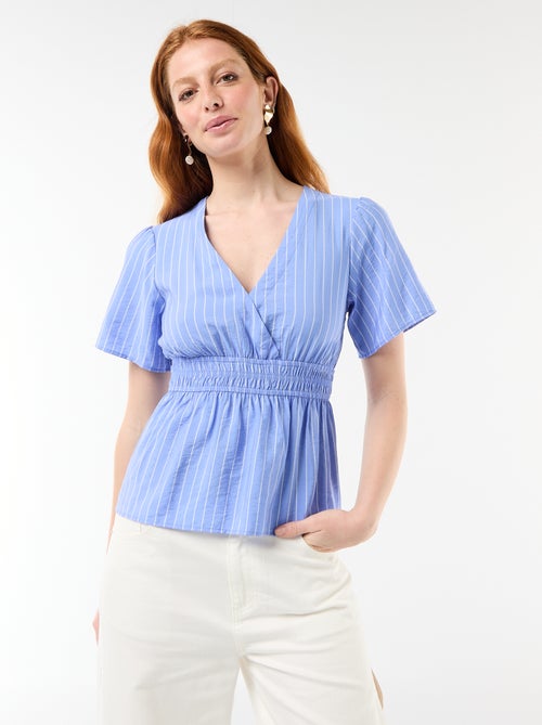 Blusa fluida de corte acampanado - Kiabi