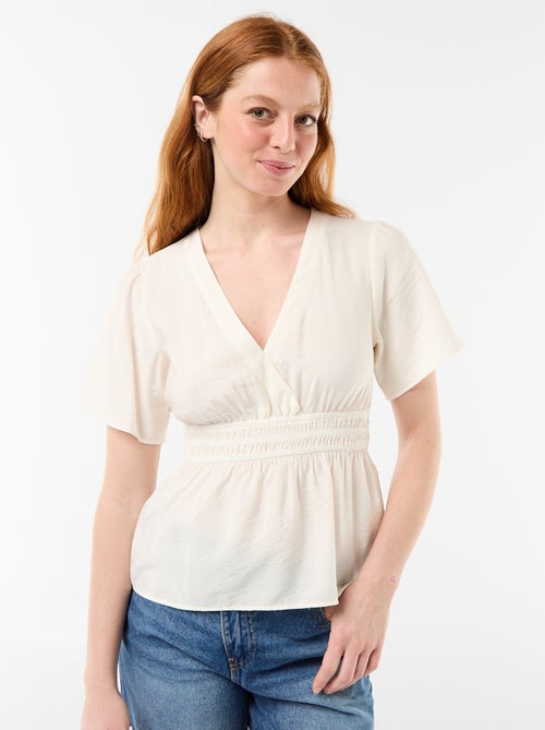 Blusa fluida de corte acampanado - Kiabi