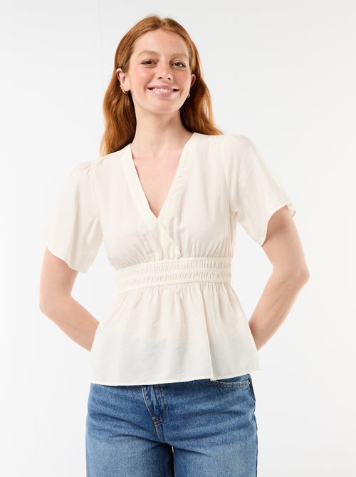 Blusa fluida de corte acampanado - Kiabi