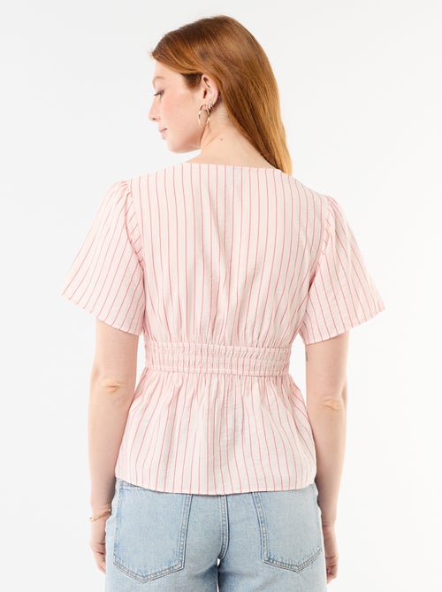 Blusa fluida de corte acampanado - Kiabi