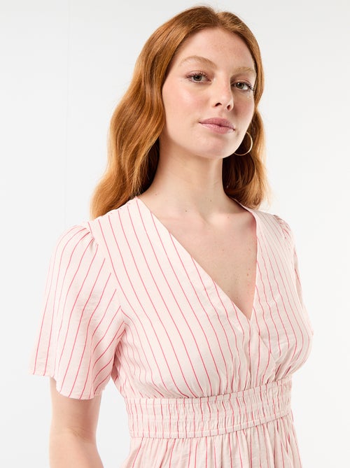 Blusa fluida de corte acampanado - Kiabi