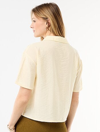 Blusa fluida de manga corta