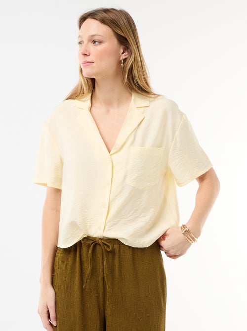 Blusa fluida de manga corta - Kiabi