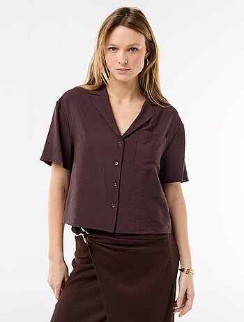 Blusa fluida de manga corta