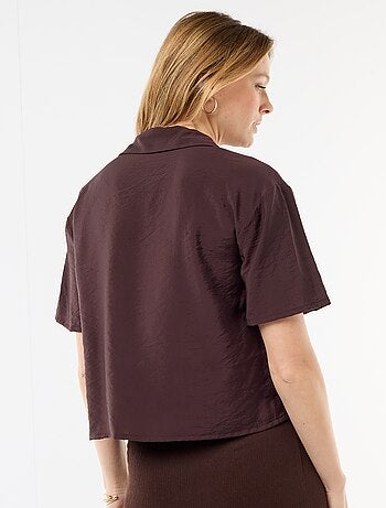 Blusa fluida de manga corta