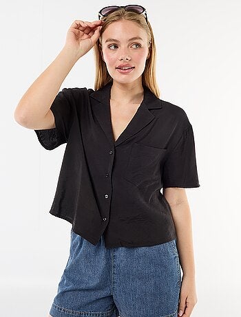 Blusa fluida de manga corta