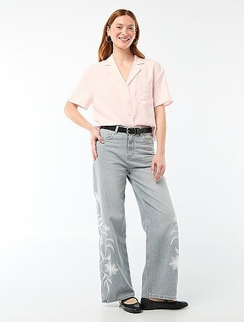 Blusa fluida de manga corta