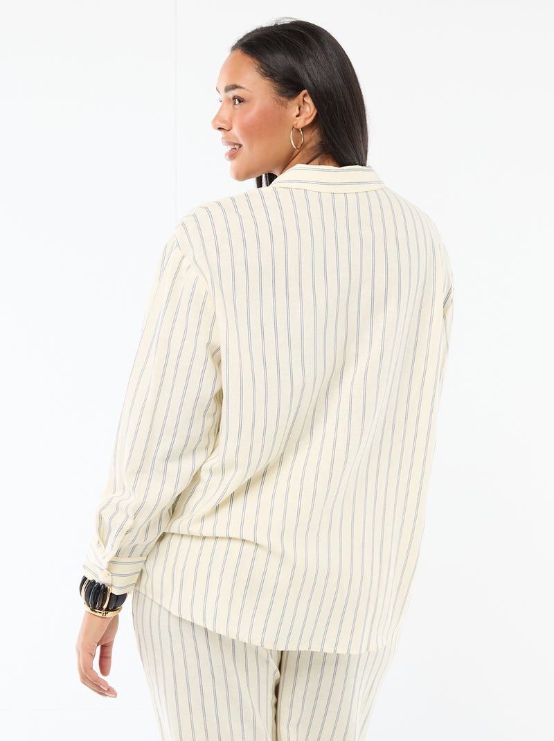 Blusa fluida de manga larga Amarillo - Kiabi
