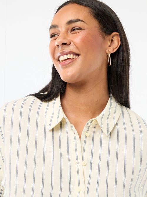 Blusa fluida de manga larga - Kiabi