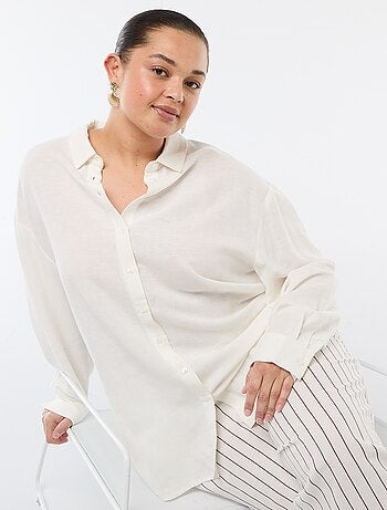 Blusa fluida de manga larga