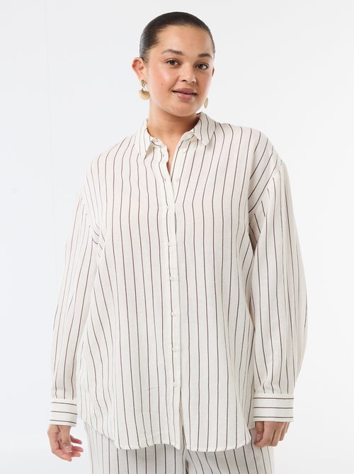 Blusa fluida de manga larga - Kiabi