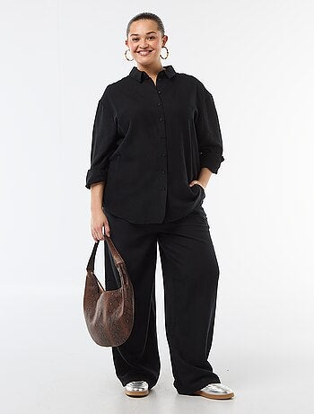 Blusa fluida de manga larga