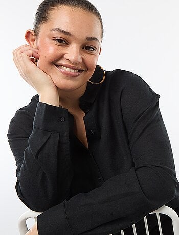 Blusa fluida de manga larga