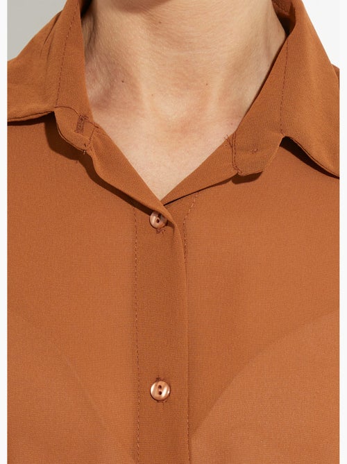 Blusa fluida de voile con mangas largas - Afibel - Kiabi