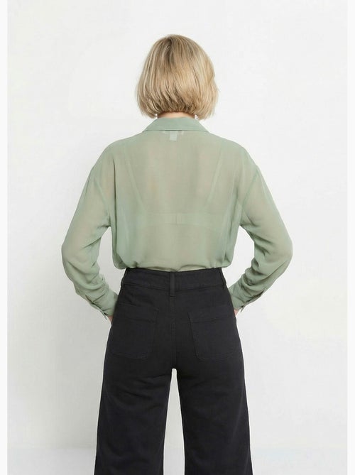 Blusa fluida de voile con mangas largas - Afibel - Kiabi