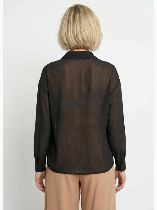 Blusa fluida de voile con mangas largas - Afibel - Kiabi