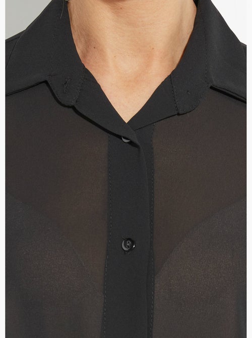 Blusa fluida de voile con mangas largas - Afibel - Kiabi