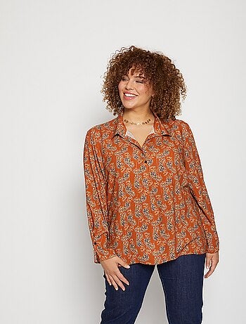 Blusa fluida estampada - AFIBEL