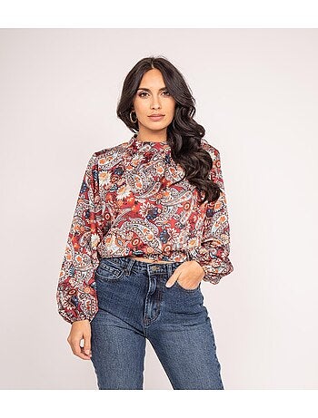 Blusa fluida estampada FABUS
