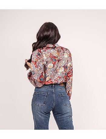 Blusa fluida estampada FABUS
