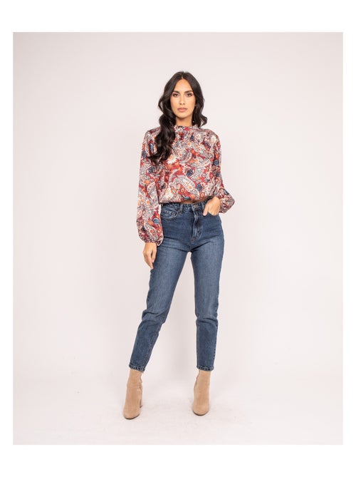 Blusa fluida estampada FABUS - Kiabi